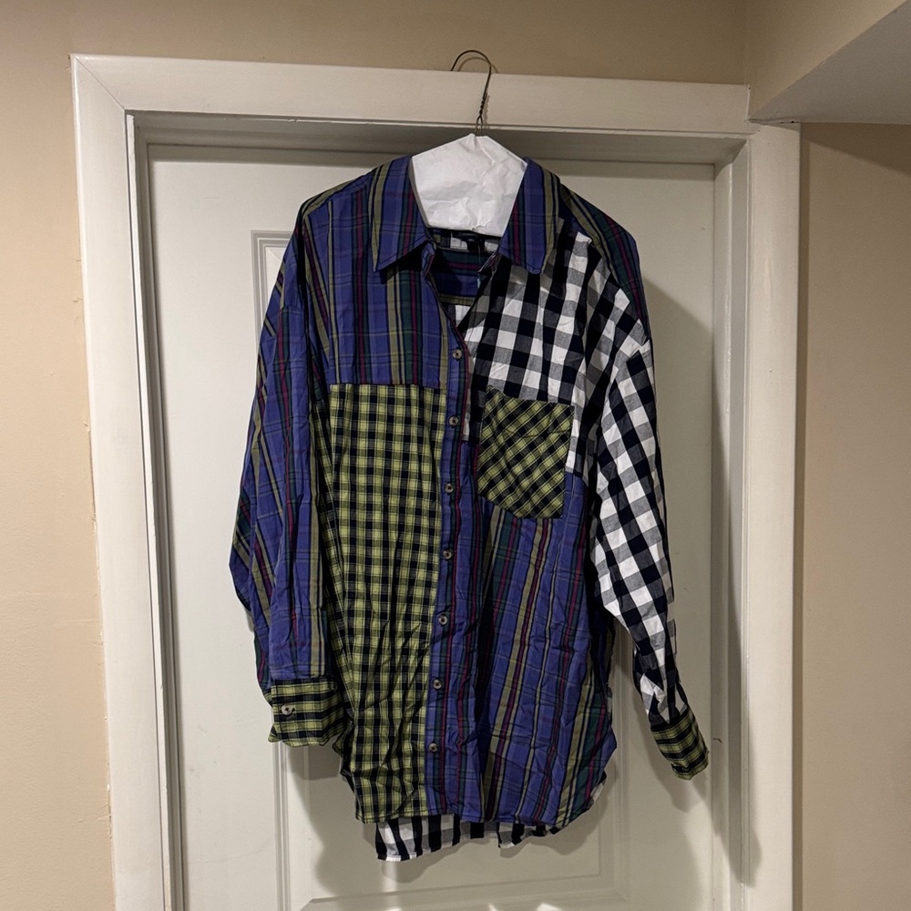 Anthropologie Maeve Vibrant Plaid Shirt